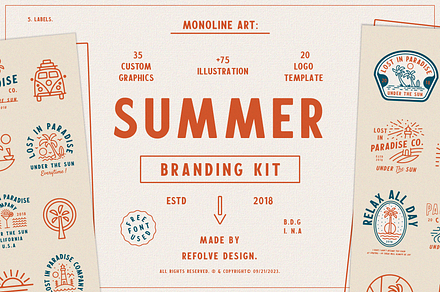 Summer Branding Kit Templates, a Branding & Logo Template by Refolve Design