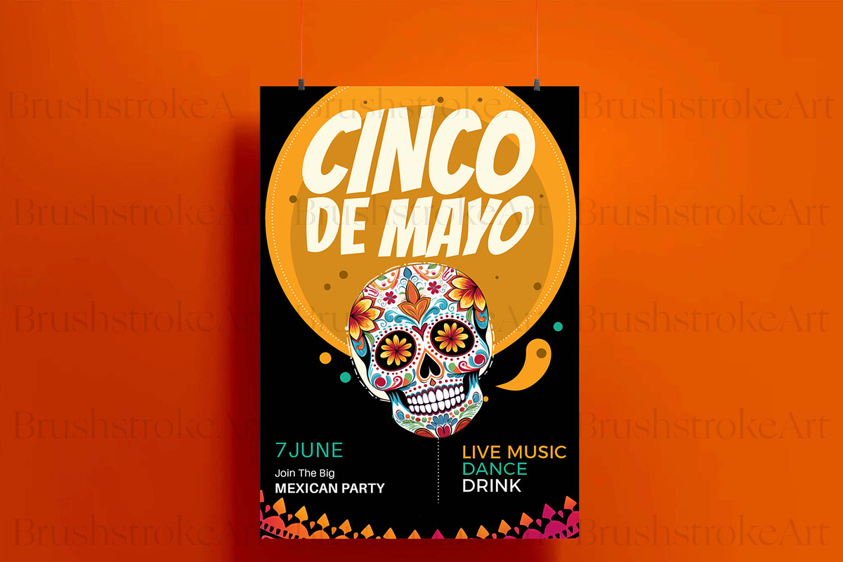 Cinco De Mayo Clipart, Sombrero PNG, a Seasonal Illustration by BrushstrokeArtGB (Photo 8 of 9)
