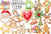 Christmas Cookie Sublimation Clipart, an Illustration by Daily.Designs (Thumbnail 1 of 5)