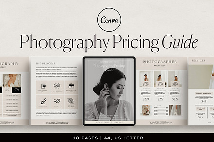 Photography Pricing Guide Canva, a Marketing Template by HelloKarla