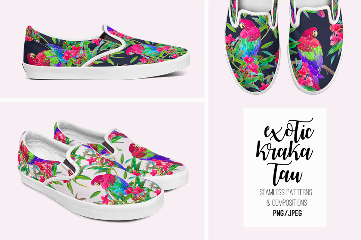 Exotic Krakatau. Watercolor Patterns, a Pattern Graphic by Irina Dolgikh (Photo 6 of 9)