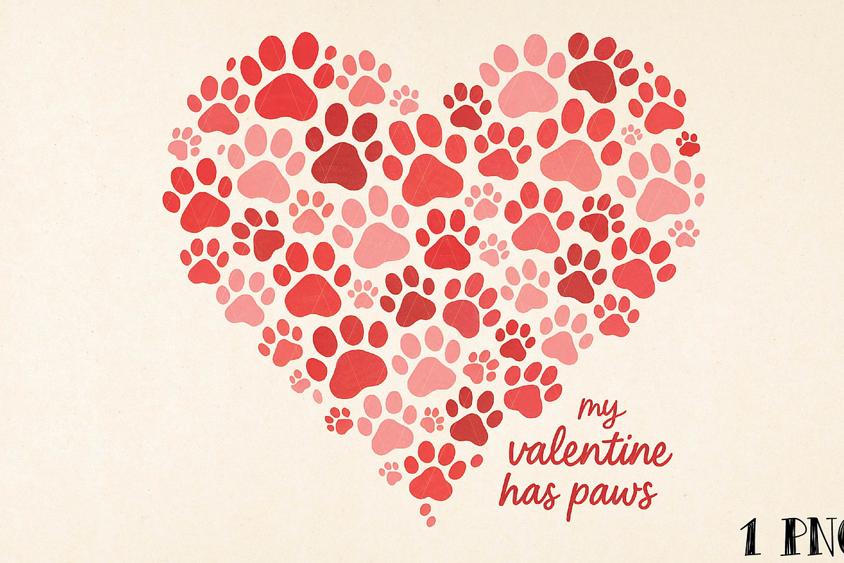 Valentine Paws PNG, an Illustration by DreamPrint404 (Photo 1 of 8)