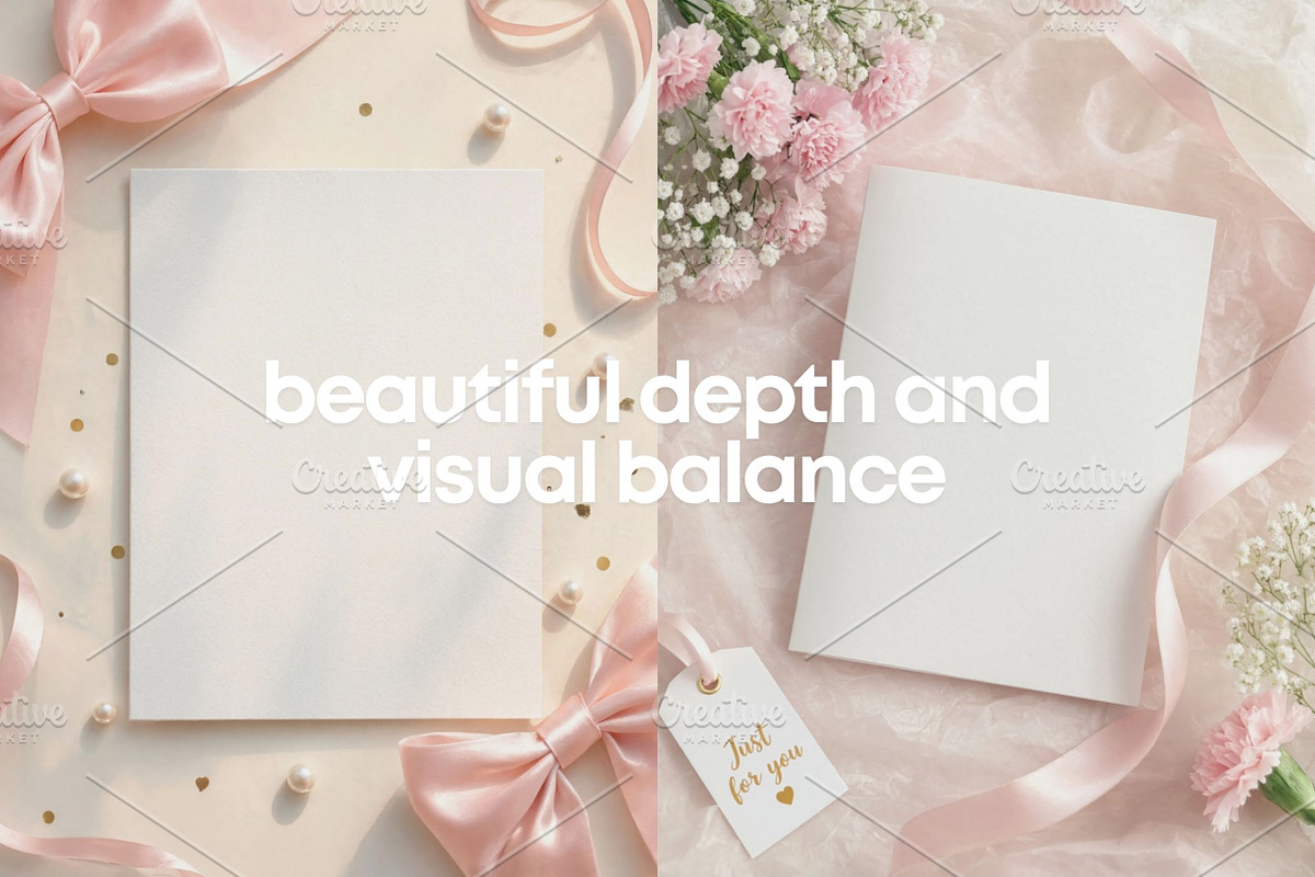 Girl Birthday Card Mockup, a Background Photo by Selenique Studio (Photo 4 of 9)