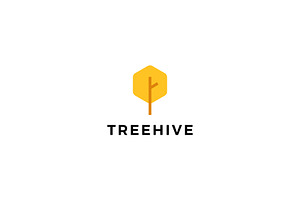tree hive honey hexagon logo vector, a Branding & Logo Template by VASTARD STUDIO