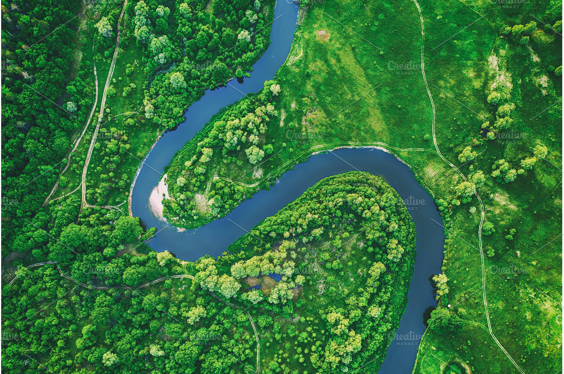 River in the meadows, a Nature Photo by Nature and travel