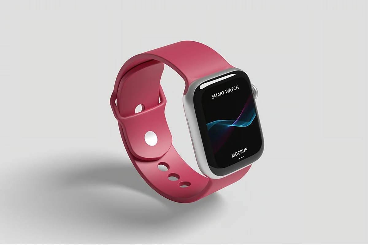 Smart Watch Mockup, a Wearable Device Mockup by Hubzway (Photo 8 of 9)