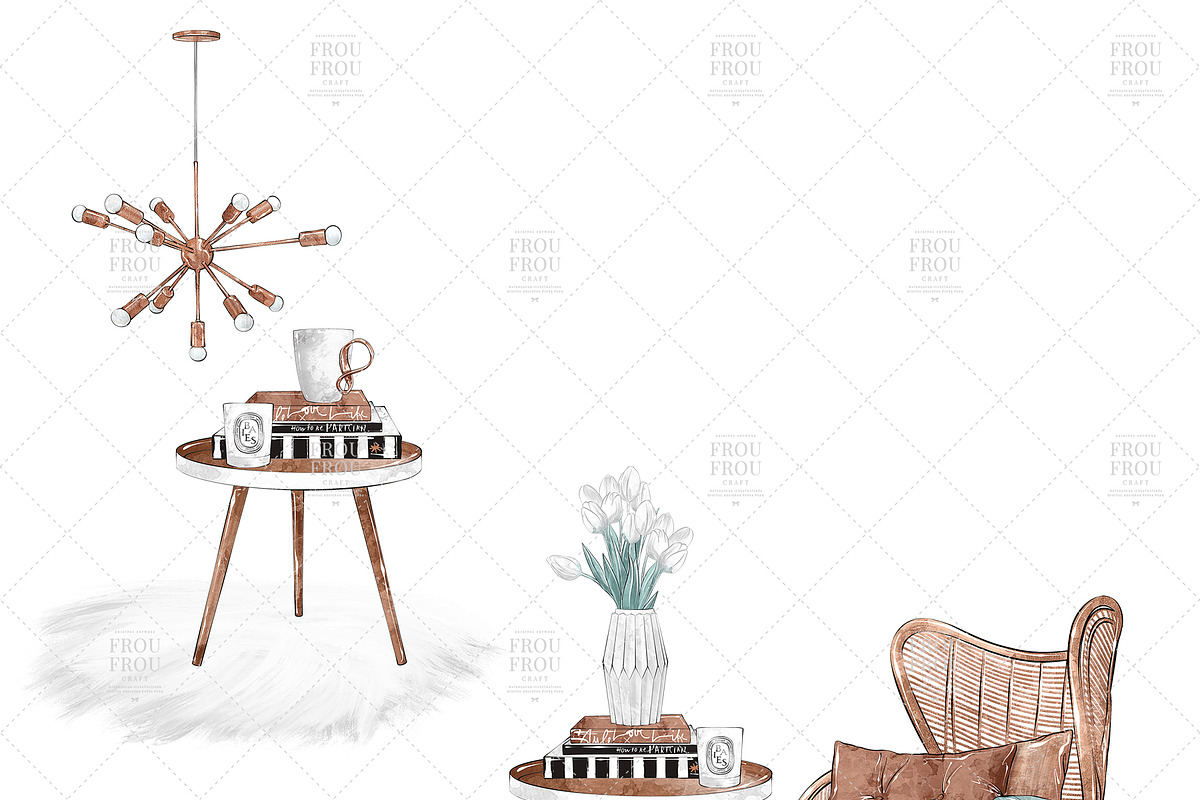 Hygge Interior Home Clipart, an Illustration by Frou Fou Craft (Photo 4 of 7)