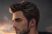 Procreate Male Hair & Face Stamps, a Brush Add-On by OneBerryCreations (Thumbnail 2 of 8)