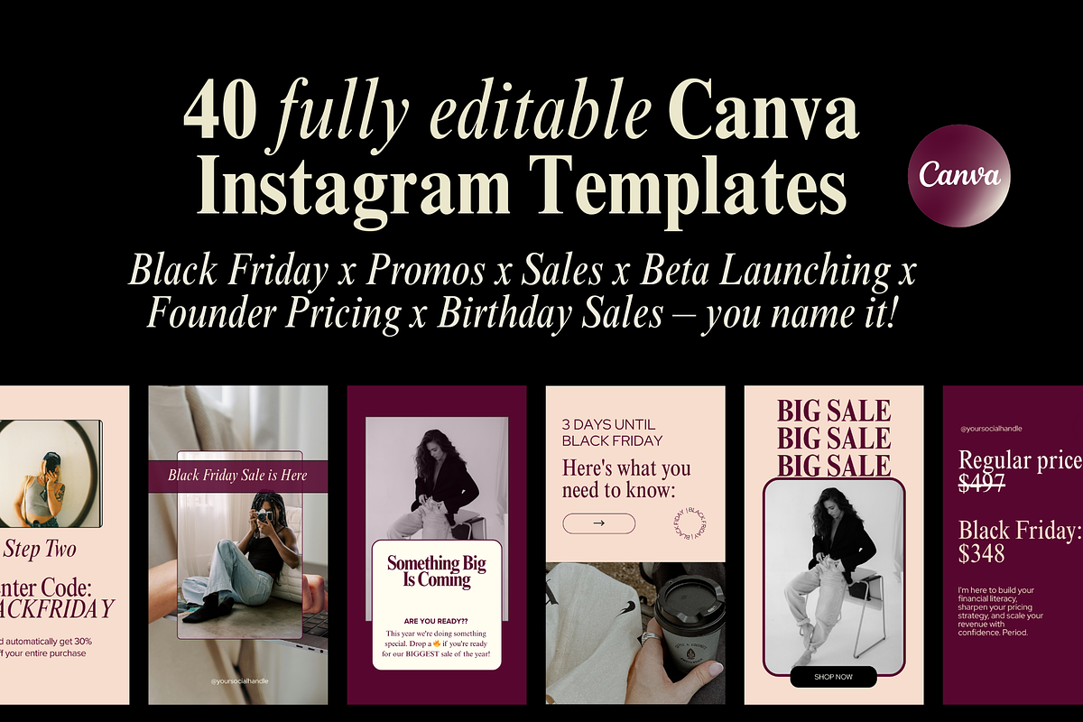 Black Friday IG Promo Story Template, a Social Media Template by Solana Creative Co. (Photo 5 of 7)