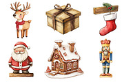 Rustic Wooden Christmas Clipart, an Illustration by Dream Creation (Thumbnail 4 of 7)