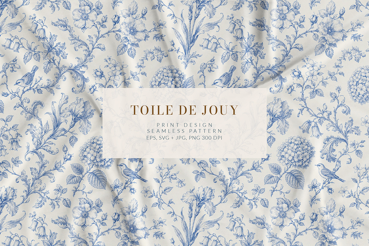 Vintage Toile de Jouy Frames Florals, an Object Graphic by Olya Creative (Photo 9 of 15)