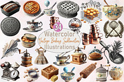 Vintage Baking Sublimation Clipart, an Illustration by SVGArt (Thumbnail 1 of 8)
