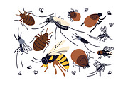 Pest insects, bloodsuckers set, an Animal Illustration by Good Studio (Thumbnail 2 of 3)