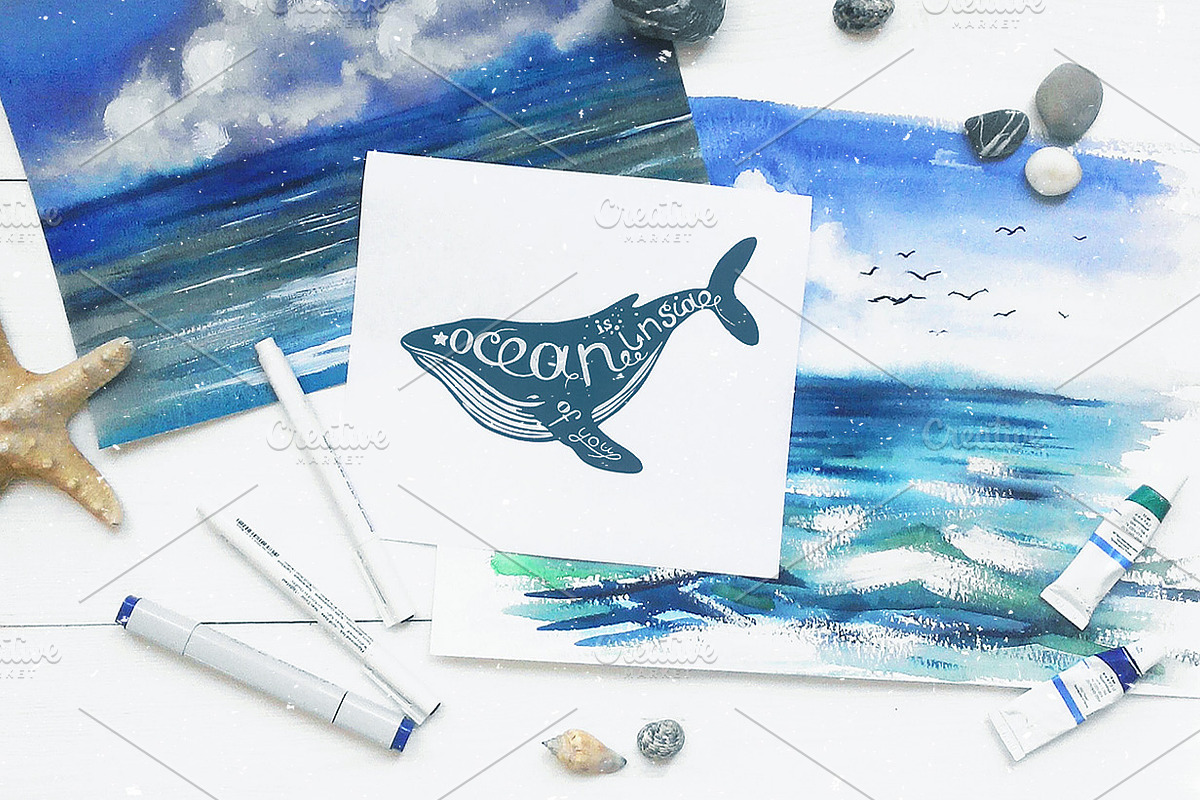 Ocean is calling: nautical clipart, an Animal Illustration by harmonia_green_art (Photo 7 of 9)