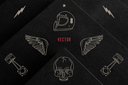 Vintage Motorcycle Elements, an Education Illustration by Build Interactive (Thumbnail 2 of 6)