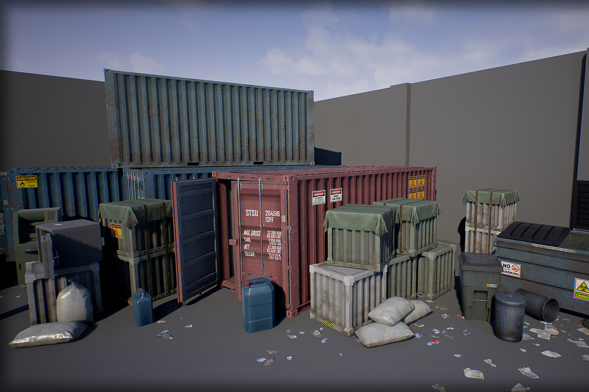 Industry Props Pack 4, a Furniture 3D Model by SilverTM (Photo 1 of 7)