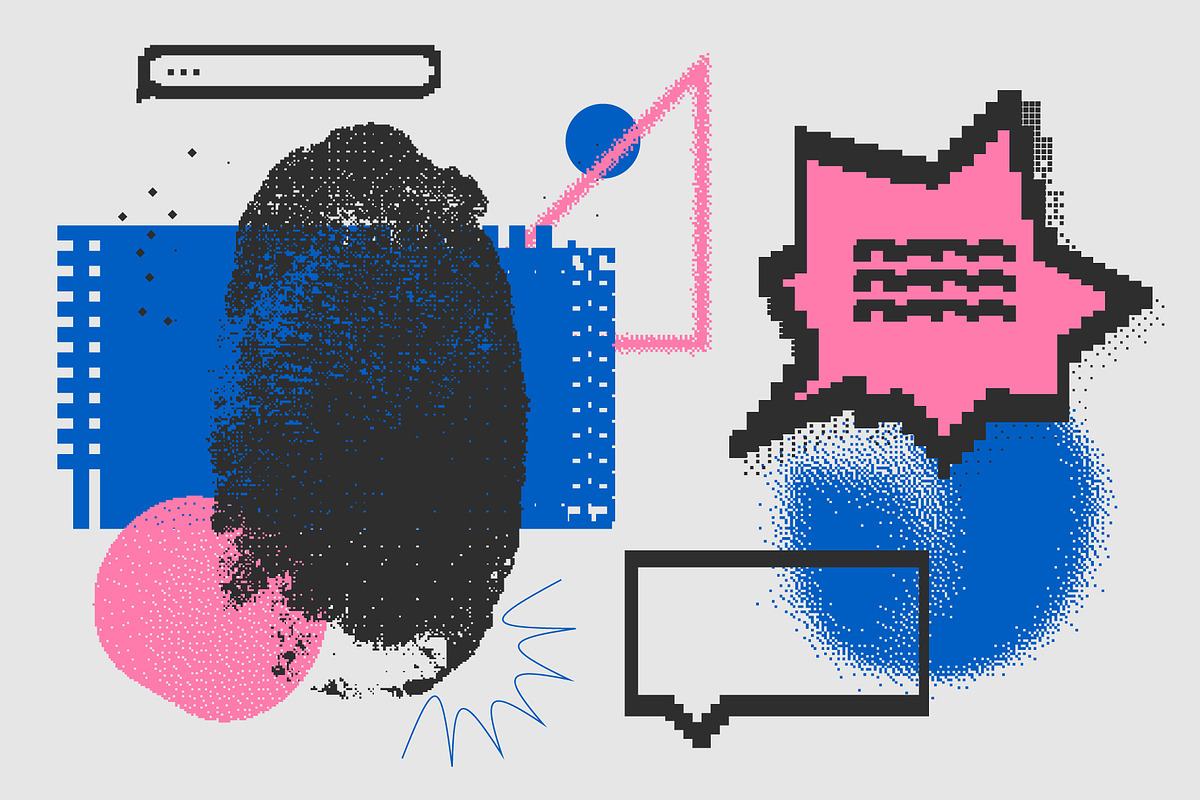 126 Vector Dither Textured Clip Arts, a Graphic by softulka (Photo 10 of 19)