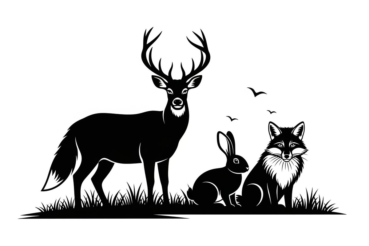 Wildlife Forest Silhouette Vector Bu, an Illustration by Designs_River (Photo 4 of 51)
