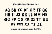 Lorcasen Quirky Mix Typeface, a Handwritten Font by 24Design Studios (Thumbnail 10 of 10)
