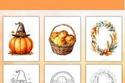 50 Thanksgiving Coloring Pages, an Object Illustration by Daffodil Dream Studio (Thumbnail 2 of 13)