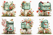 Whimsical Spring Mailbox Clipart, an Illustration by Craft Nest (Thumbnail 3 of 11)