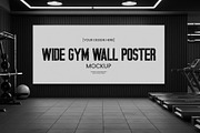Wide Gym Wall Poster Mockup, an Advertising Mockup by graphypix (Thumbnail 4 of 4)