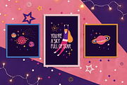 Space Girls set illustration, a Decorative Illustration by Uniyok (Thumbnail 11 of 12)