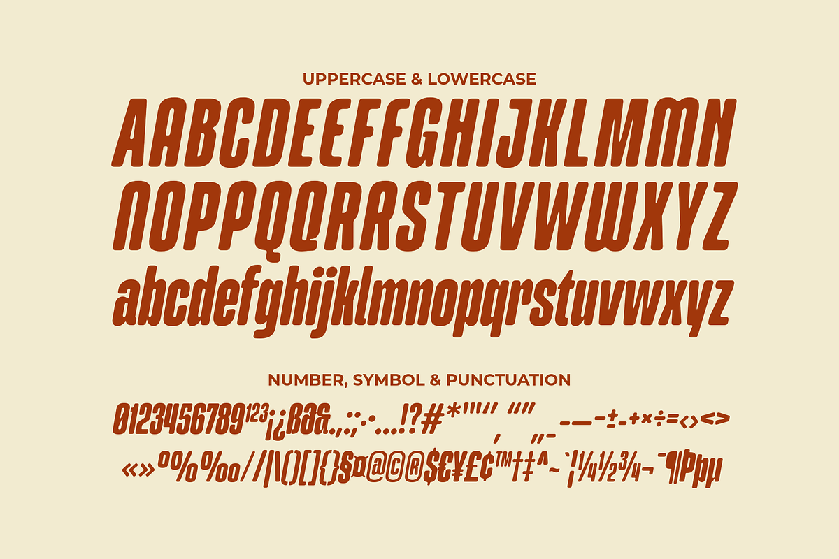 Cruncho - A Bold Condensed Sans, a Sans Serif Font by Ainun Jinan (Photo 12 of 12)