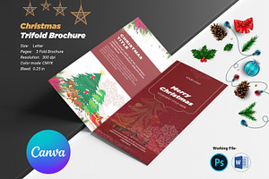 Christmas Trifold Brochure, a Brochure Template by crazyOWL