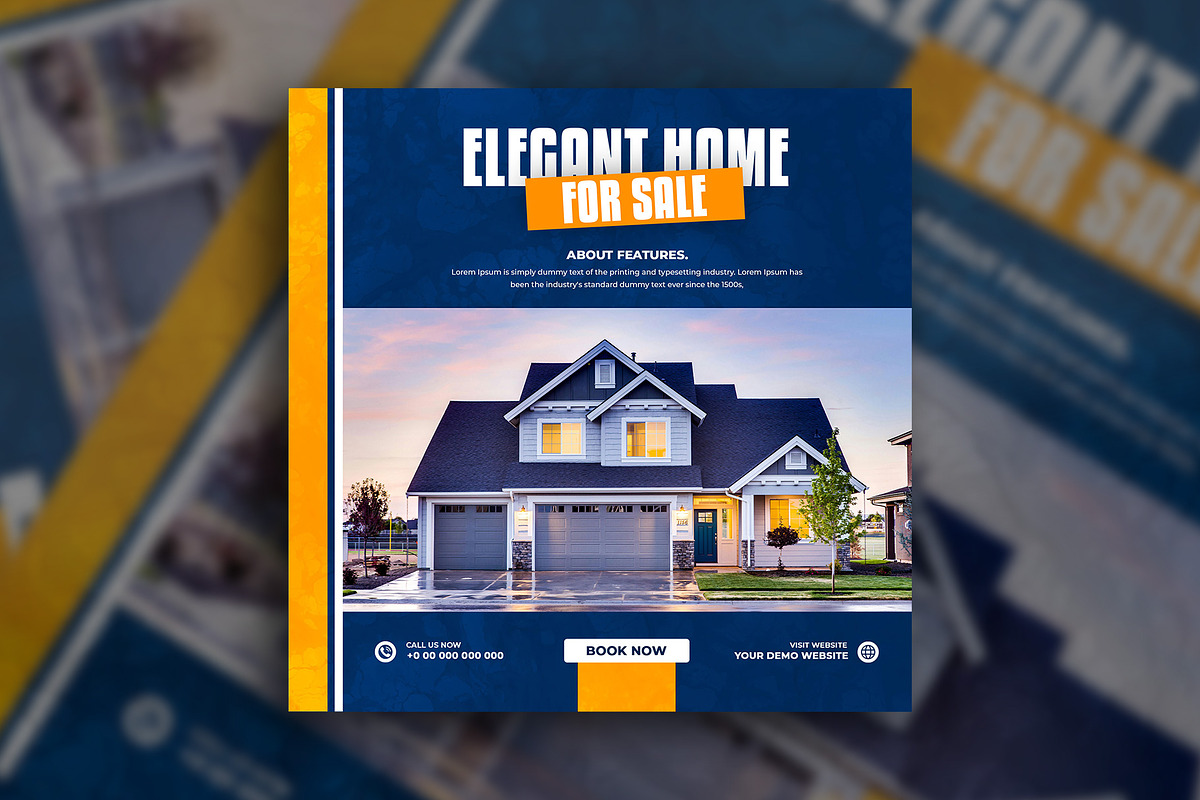 Real estate home sale post template, a Social Media Template by Tanmoy Topu (Photo 9 of 11)