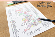 UK Sales Postcode Map - Editable!, a Stationery Template by Templatables (Thumbnail 3 of 9)