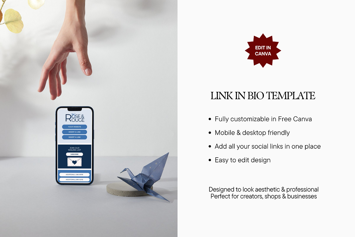Canva Link In Bio Template, a Landing Page Template by Anna Design Studio (Photo 2 of 10)
