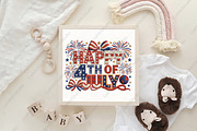 Happy 4th of July PNG, an Illustration by CraftArtStudio (Thumbnail 4 of 4)