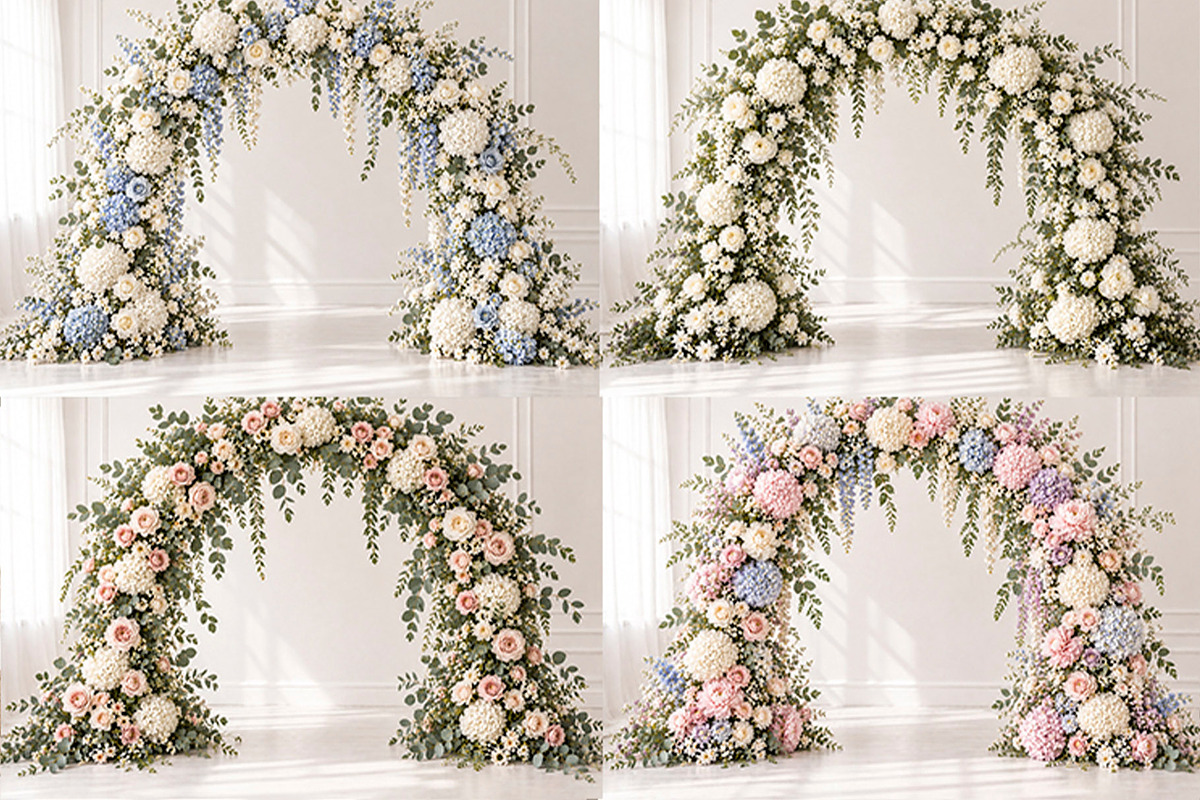 Floral Arch Digital Backdrop BUNDLE, a Layer Style Add-On by Wild Honey Design Co. (Photo 3 of 4)