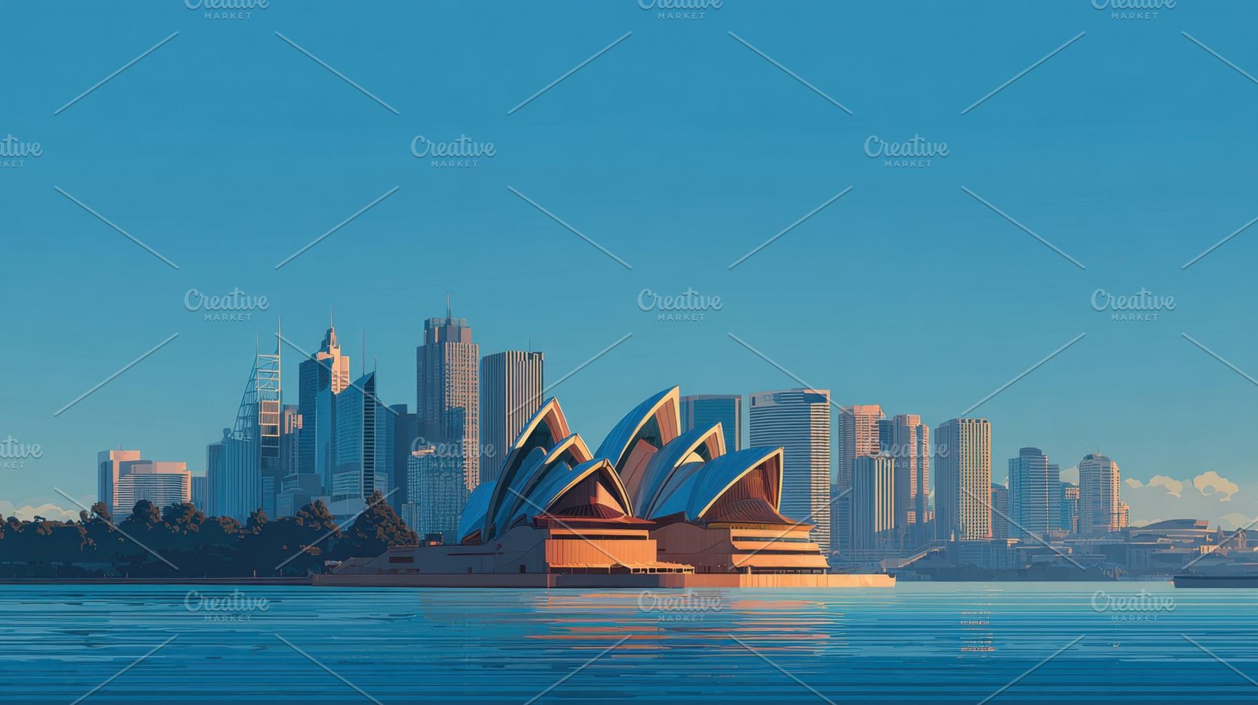 Sydney Opera House by the water view, a Photo by Beautiful things