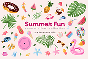 Summer vector clipart, beach sticker, a Seasonal Illustration by harmonia_green_art (Thumbnail 1 of 14)
