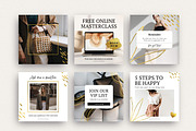 Gold Instagram Post Pack Canva, a Social Media Template by DeeBeeDesign (Thumbnail 5 of 9)