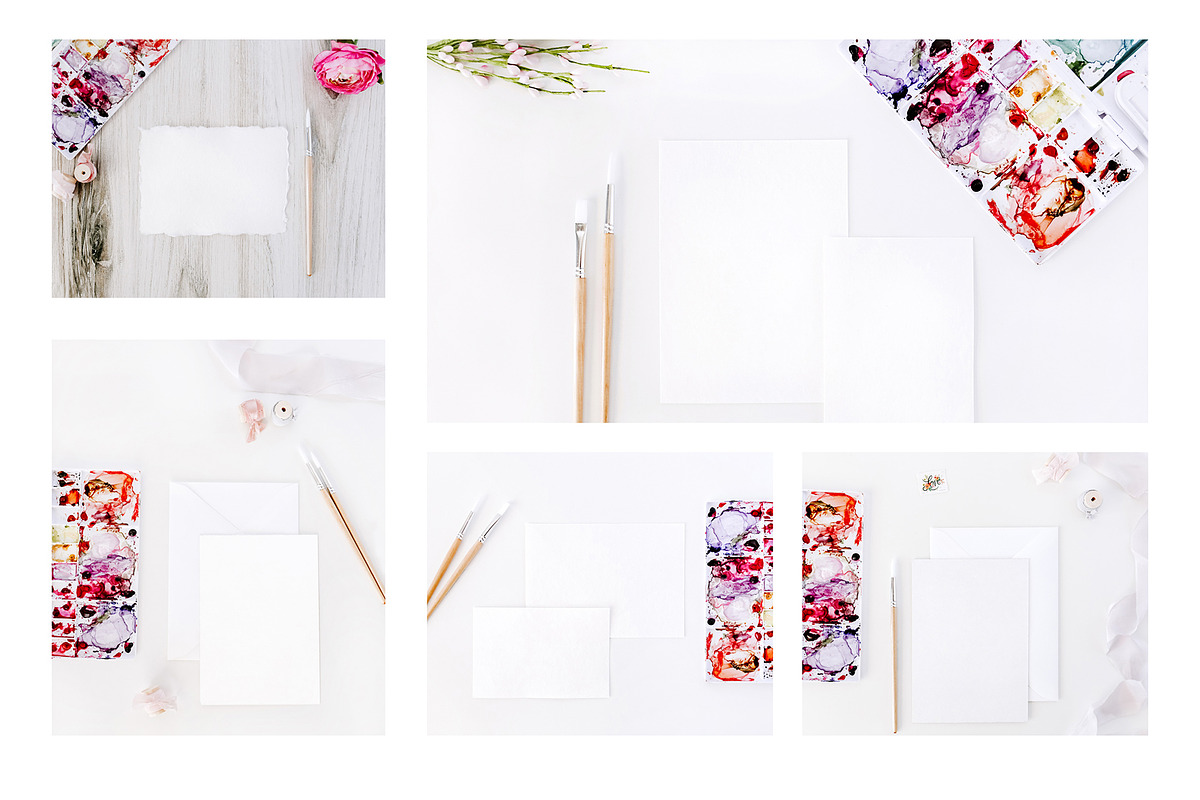 Watercolor Card&Papers Photo Bundle, an Arts & Entertainment Photo by SunnyTangerine Stock (Photo 8 of 10)