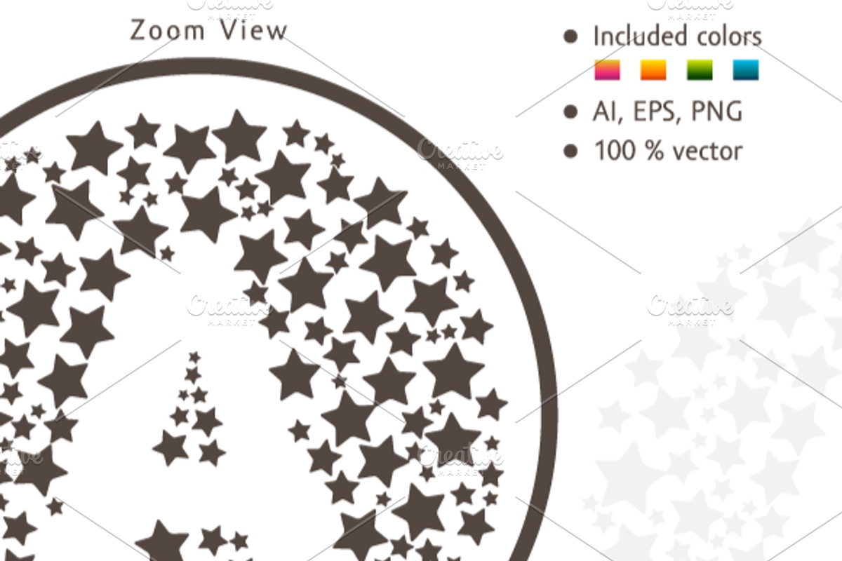 Dotted Star Letters - Logos, an Illustration by NasirGrfx (Photo 4 of 4)