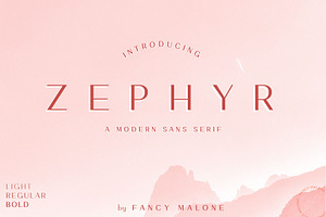 ZEPHYR Sans Serif Font