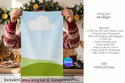 Christmas Tea Towel Mockup, a Household Mockup by EmpaviMockups (Thumbnail 3 of 6)