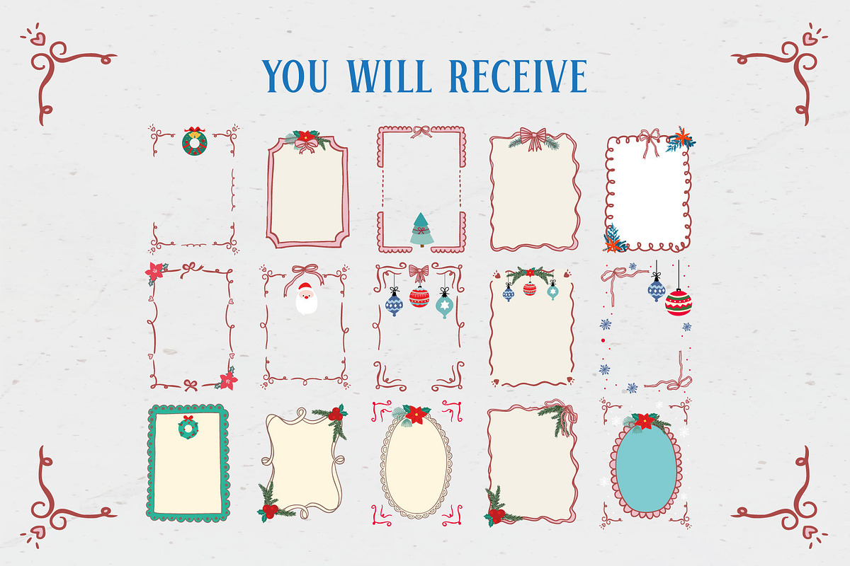Merry christmas frame for kid design, a Decorative Illustration by Piixypeach (Photo 4 of 9)