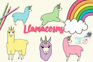 Llamacorn Llama Unicorn Clip Art