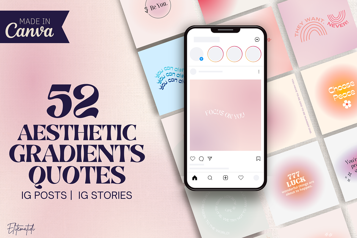 Gradient Instagram, Aura Quotes, a Social Media Template by EliteMatidi (Photo 1 of 7)