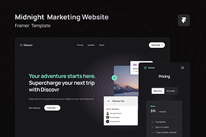 Framer Marketing Template - Midnight