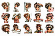Whimsical Girl Peeking Clipart, an Illustration by Libby Wishes (Thumbnail 3 of 7)