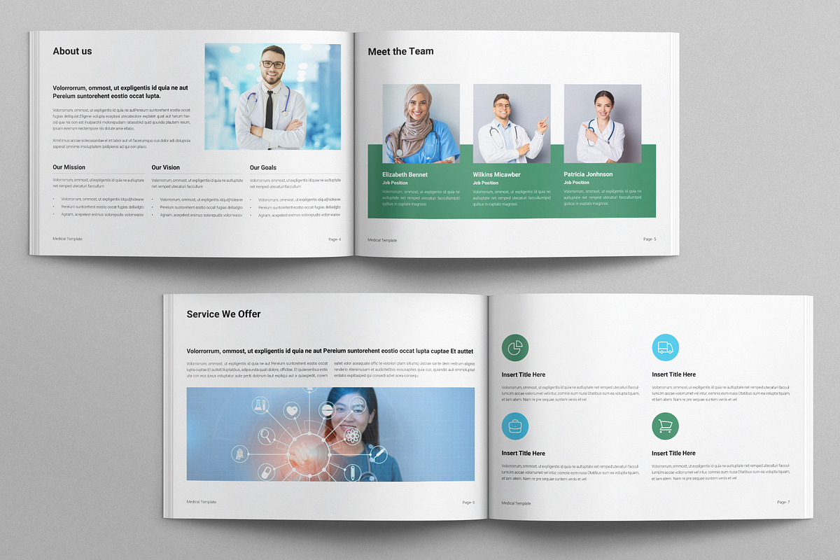 Medical Brochure Template Landscape, a Brochure Template by E-Type (Photo 3 of 7)