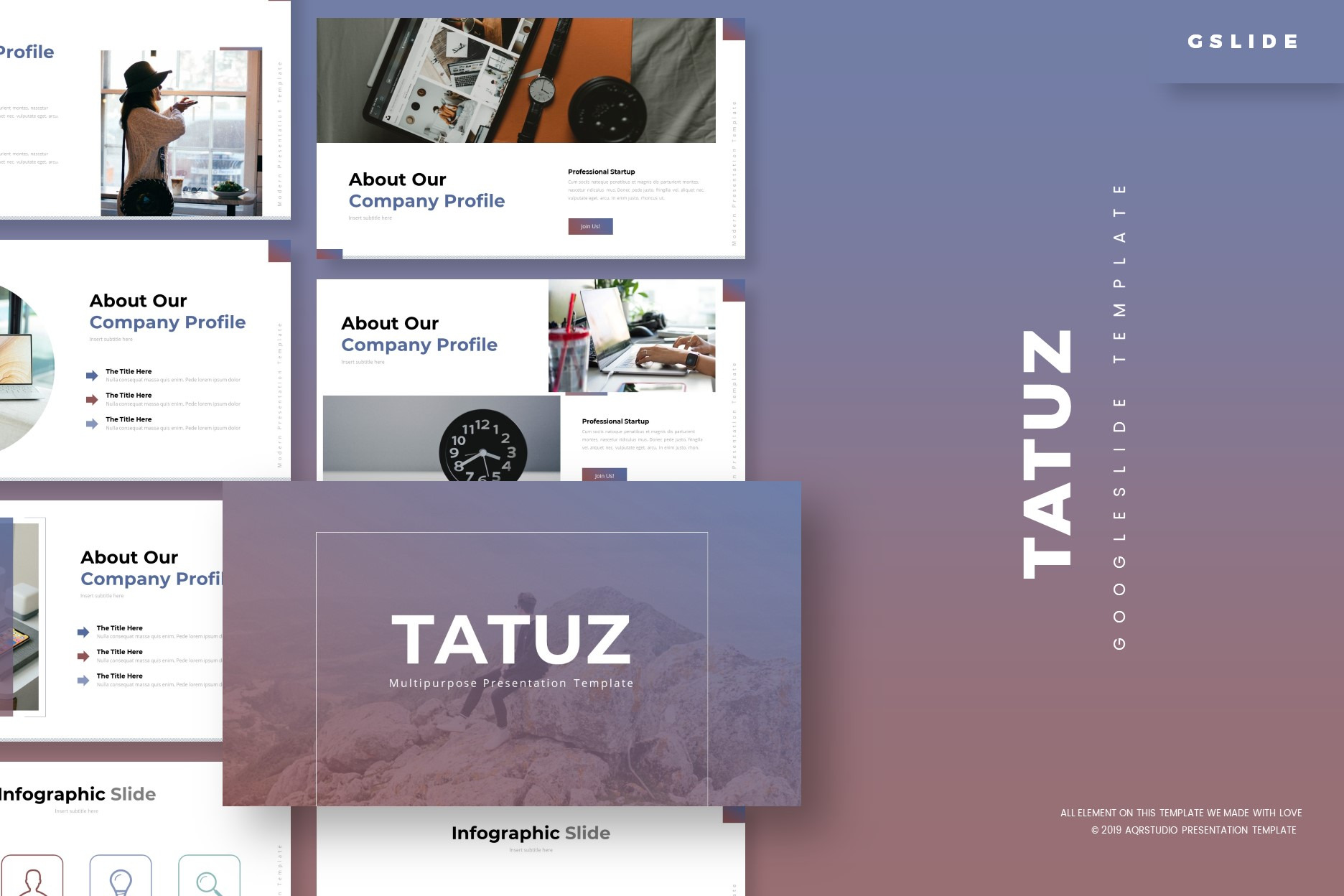 Tatuz - Google Slide Template, a Presentation Template by AQR Studio