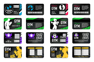 Gym Membership Card Templates, a Marketing Template by Lettering_Logo