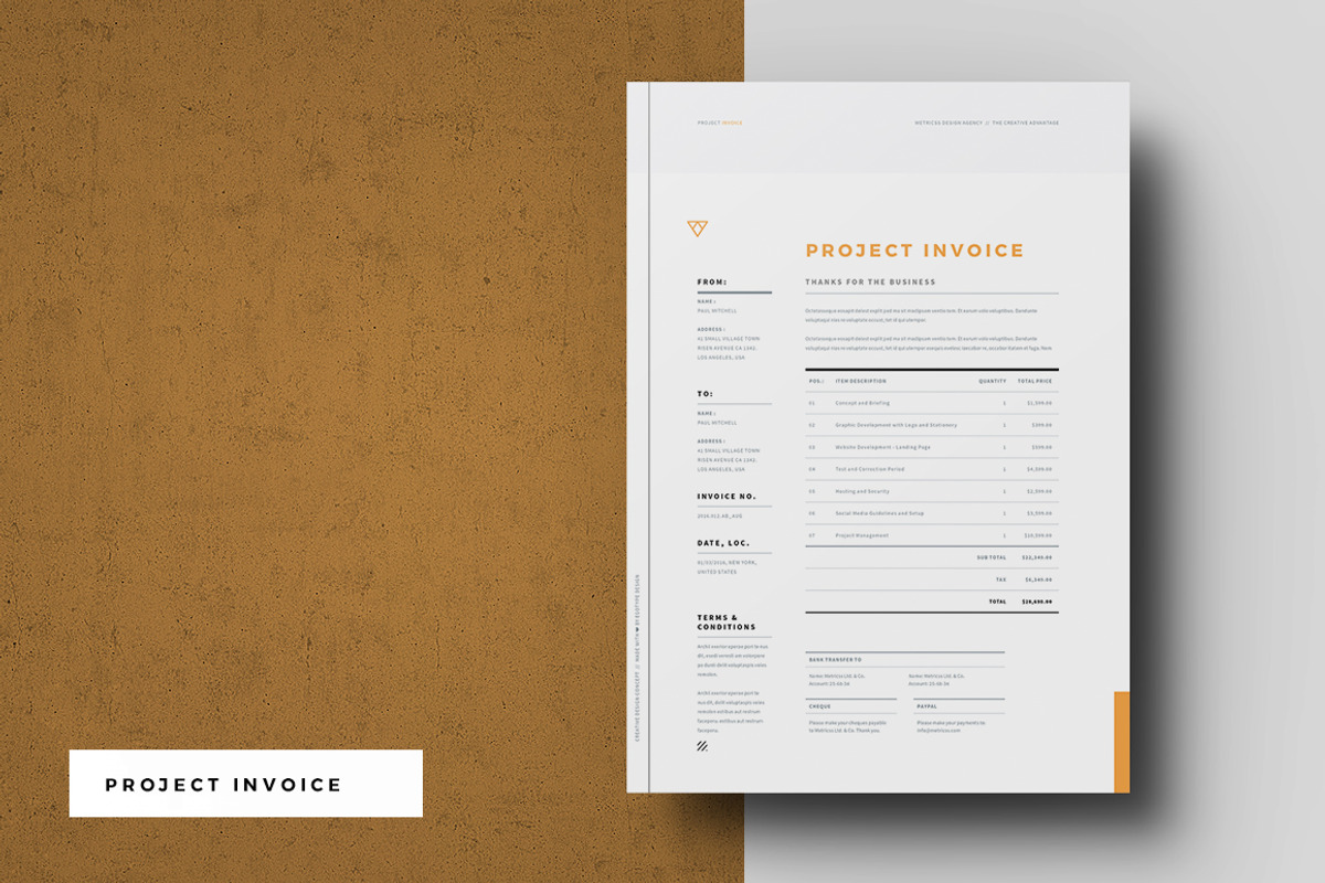 Brief - Estimation - Invoice, a Stationery Template by Egotype (Photo 4 of 4)